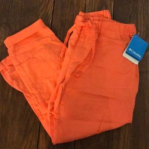NWT Columbia linen Capri pants